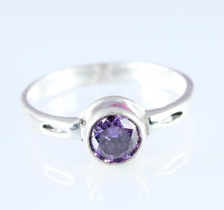 1.34 Ct Round Purple Diamond Solitaire Certified Ring Stunning Collection