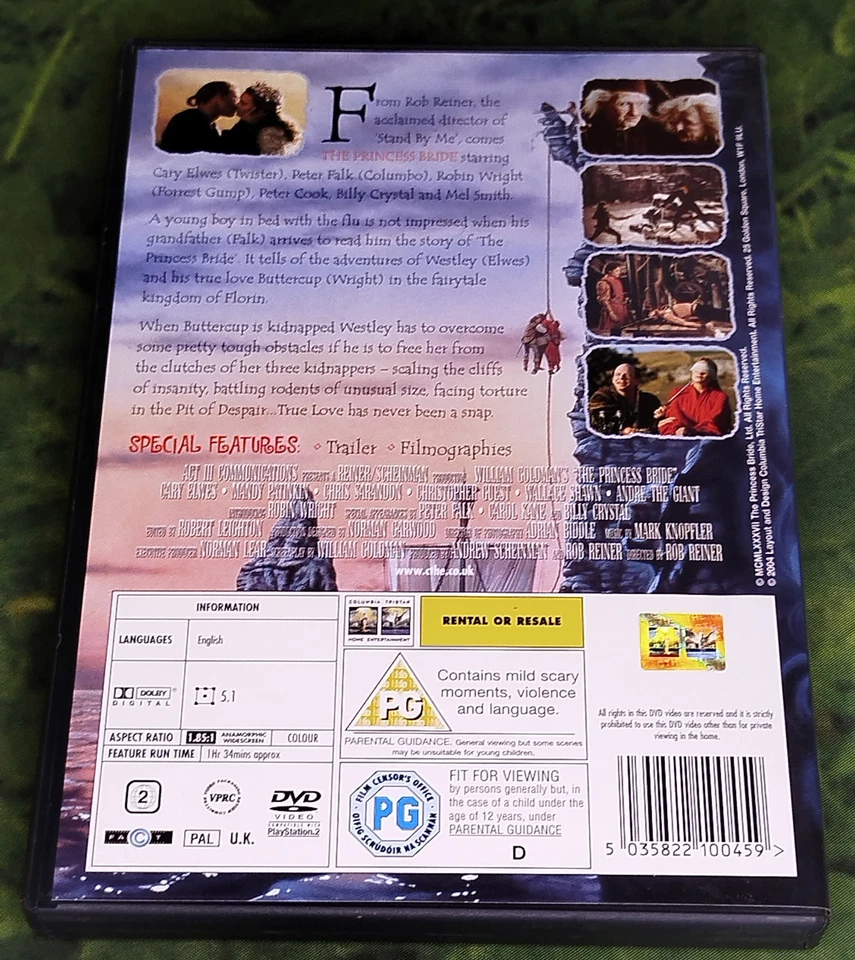 The Princess Bride - DVD - 1987 PG - Cary Elwes - Mandy Patinkin [Free Postage] - Image 2 of 4