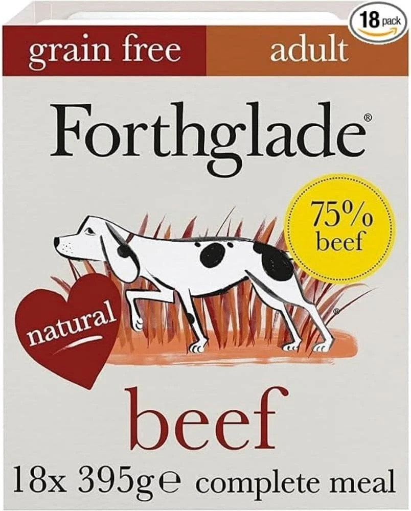 Forthglade Wet Dog Food (18 x 395g Trays) - Grain Free & Hypoallergenic Dog