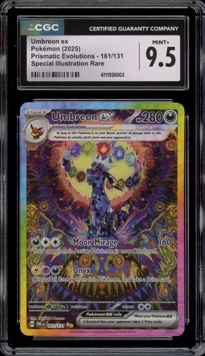 Pokemon Umbreon ex Prismatic Evolutions Special Illustration Rare #161 CGC 9.5