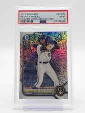 HENDRY MENDEZ 2022 BOWMAN CHROME 1ST SPECKLE REFRACTOR #BCP88 PSA 9 Q7066