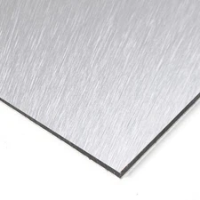 Aluminum Composite Panel Brushed Silver 24"x 48", 1/8" Thick