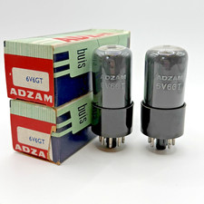 Adzam Philips 6V6GT CV509 VT-107 VT107 6V6G , Brussels factory, matched pair