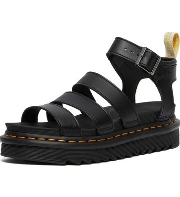 Dr. Martens (Women's 8) V Blaire Leather Felix Rub Off Strap Sandal Black