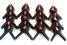 12 ATE PRO 4" HEAVY DUTY ABS NYLON SPRING CLAMPS CLIPS WITH FLEX PADS