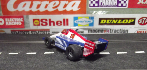 AURORA AFX TOMY, #16 AMERIMAX MERCEDES F-1 INDY CAR, G-PLUS CHASSIS, HO SLOT CAR - Picture 3 of 5