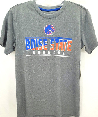 NEW Boise State BSU Broncos Colosseum Gray Crew Neck Tee Shirt Youth M 12-14