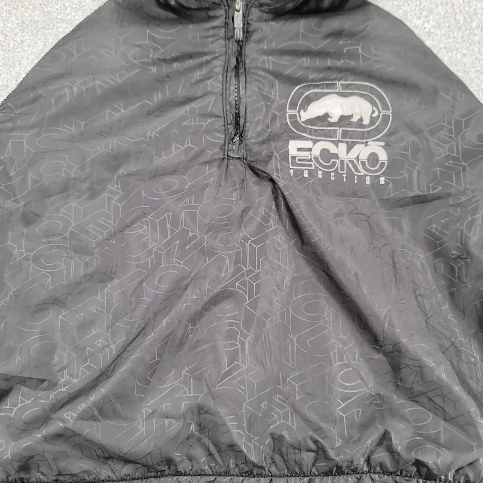 Ecko function Jacket Mens Large Gray Spellout Lar… - image 9