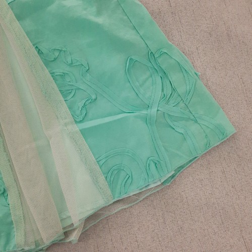 Monkey Wear Skirt Girl 16 Blue Retro Rockabilly Pleated Cotton Tulle A Line Midi - Picture 4 of 13
