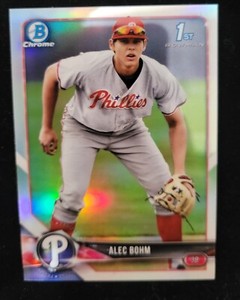 2018 BOWMAN CHROME DRAFT PROSPECTS ALEC BOHM REFRACTORS BDC-25