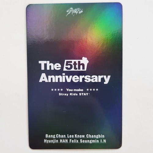 Stray Kids SKZ Changbin Hologram Photocard New '5th Anniversary' - Picture 2 of 2