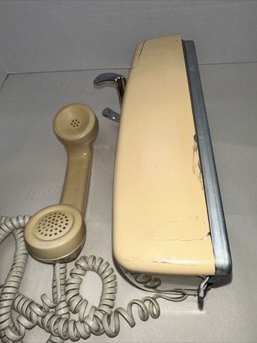 Bell Western Electric Yellow Rotary Wall Mount Telephone Fair Condition A/B 554 - Zdjęcie 4 z 7