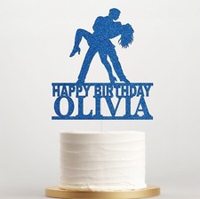 Personalised Glitter Cake Topper for Dance Lovers - Birthday Decoration UK