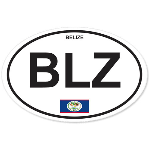 BELIZE COUNTRY OVAL BUMPER STICKER OVAL 120mm x 78mm | eBay