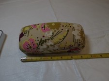 Vera Bradley eyeglass sun-glass case floral pink olive hard shell flowers sun