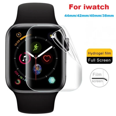 MOBONOVA Full Cover 3D Soft Hydrogel Screen Protector For Apple Watch 44, 42, 40 38mm