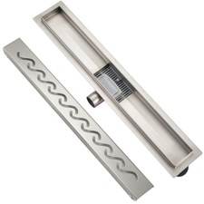 Image of Linear Shower Drain 304 Stainless Steel Bathroom Wetroom Channel Drain Gully