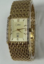 Colibri Swiss GDW-96801 Diamond Rectangle Ladies/Unisex Quartz Watch WARRANTY