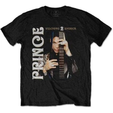 Prince Welcome 2 America T-Shirt Black New