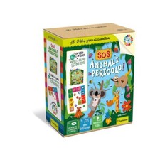 Libro gioco SOS animali in pericolo Filastrocche e mini Puzzle età 3+