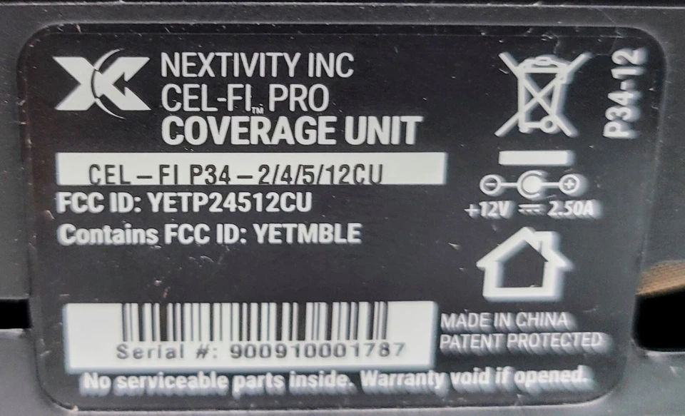 Nextivity Cel-Fi Pro Indoor Smart Signal Booster AT&T / ONE PART NO POWER ADAPTR - Image 2 of 4