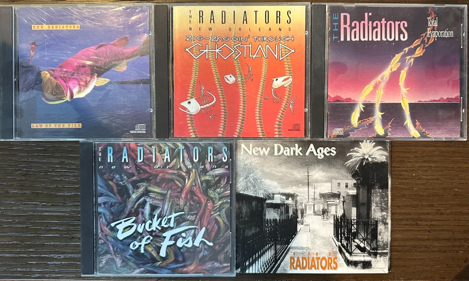 THE RADIATORS 5 CD Lot Law of the Fish, Bucket of Fish, Zigzagging