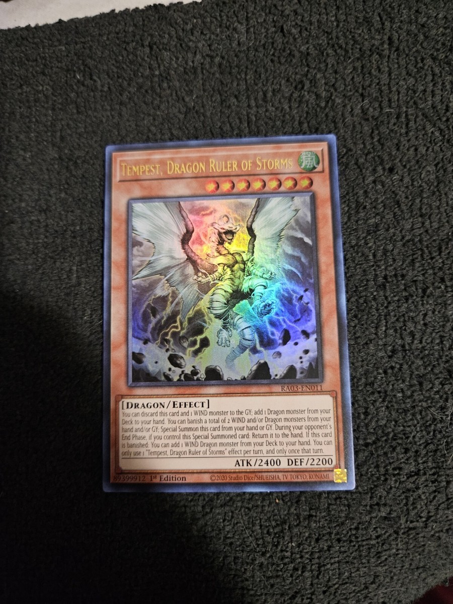 Tempest, Dragon Ruler of Storms - RA03-EN011 - Ultra Rare | eBay UK