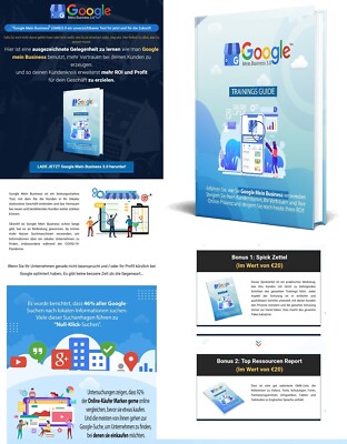 Google Mein Business 3.0 - Book mit Verkaufsseite und PLR/MRR Lizenz