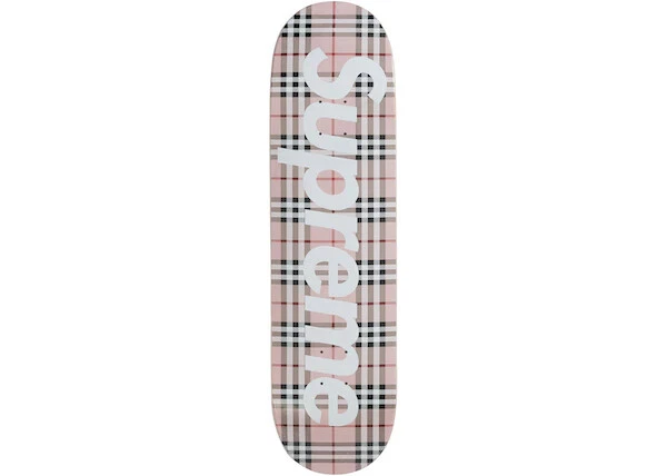 Taille OS   Supreme Burberry Skateboard Deck rose skateboard Deck rose 