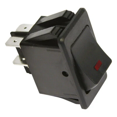 CARPOINT 12V KFZ Schalter, Wippenschalter mit roter LED, 2-polig, 35A, 38x22mm, S9