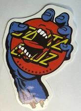 Blue Screaming Hand Santa Cruz Vinyl Decal Sticker Bomb Skateboard Hit Rod Race