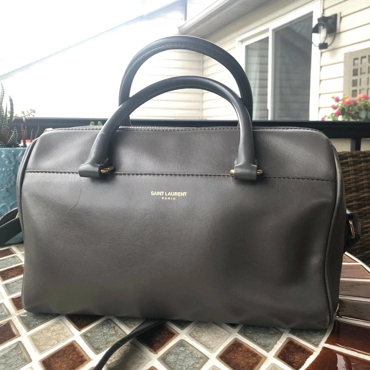 Saint Laurent, Bags, Saint Laurent Gray Baby Duffle