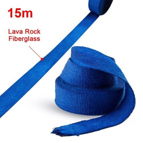 2 Roll x 2" 50FT Exhaust Thermal Wrap Manifold Header Isolation Heat Tape Blue - Picture 5 of 9