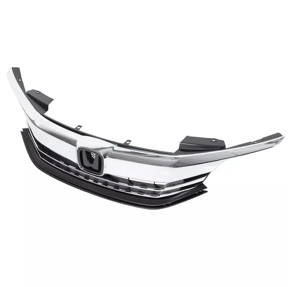 For 2016 2017 Honda Accord Sedan Front Bumper Grille Grill & LED Fog Lights Set Foto 4 de 4