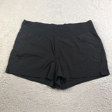 Athleta Trekkie North Shorts Womens 18 Black Nylon 3" Outdoor Hiking