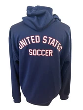 United States Soccer Federation USA Navy Blue Full Zip Hoodie Men's XL