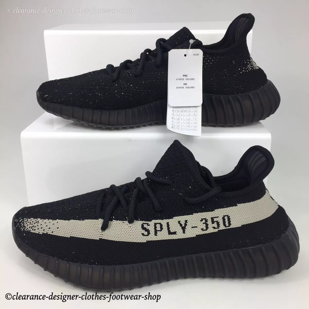 ADIDAS YEEZY BOOST 350 V2 TRAINERS in BLACK & WHITE OREO SHOES