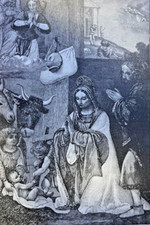 1885 Religious Art Jesus Christianity Nativity in Art Joseph  Mary illustrated