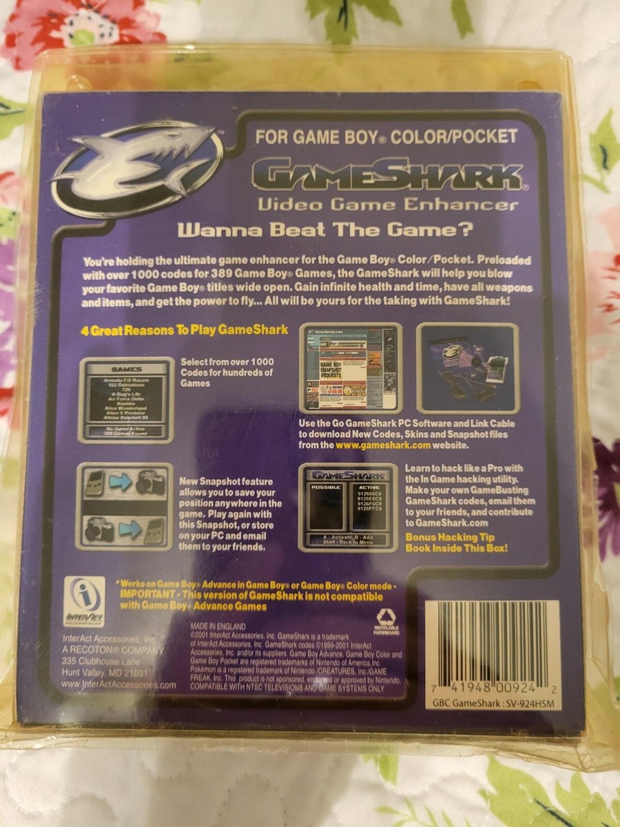 Gameshark Codes Gameshark Pro Gameboy Color Interact GameShark Pro