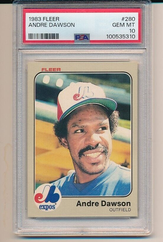 ANDRE DAWSON MONTREAL ESPOS 1983 FLEER #280 PSA 10 GEM MINT NEWLY GRADED
