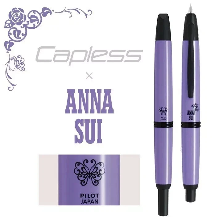 PILOTO Sin Tapa × ANNA SUI Violeta Mariposa FC-AS24-VBF 18K F Nuevo en Caja Limitado NUEVO Foto 3 de 4