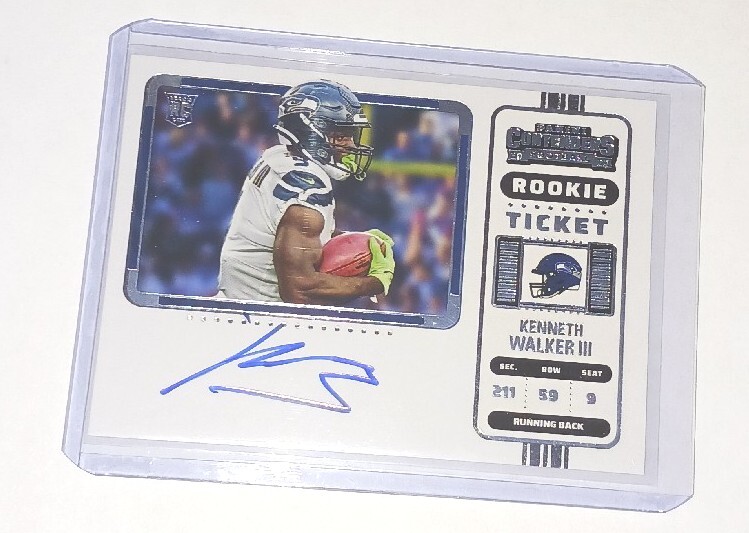 2022 Contenders Kenneth Walker III On Card Auto Rookie Ticket Variation