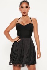 Fashion Nova Shake It Bandage Mini Dress - Black SMALL NEW