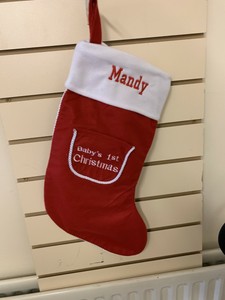 personalised first christmas stocking