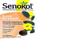 SM Senokot 17.2mg Extra Strength Colitis Treatment Tablet 12 Count (3 Pack)