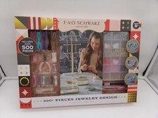 FAO Schwarz DIY Jewelry Designer Set, 500 Bead Jewelry Making Kit with NEW
