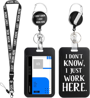 Ausweishülle Lanyard Set Einziehbaren Badge Reel Ausweishalter Lustiger Namenssc