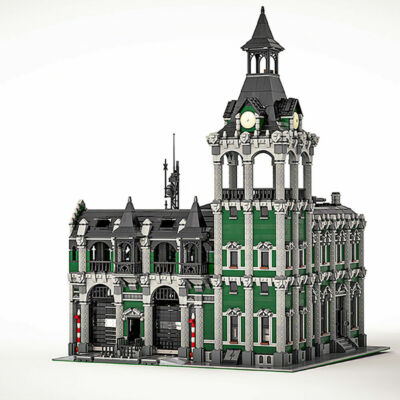 Modubrix Mocs Building Blocks Train Station Sets  Bricks Toys Kits 12714 Parts