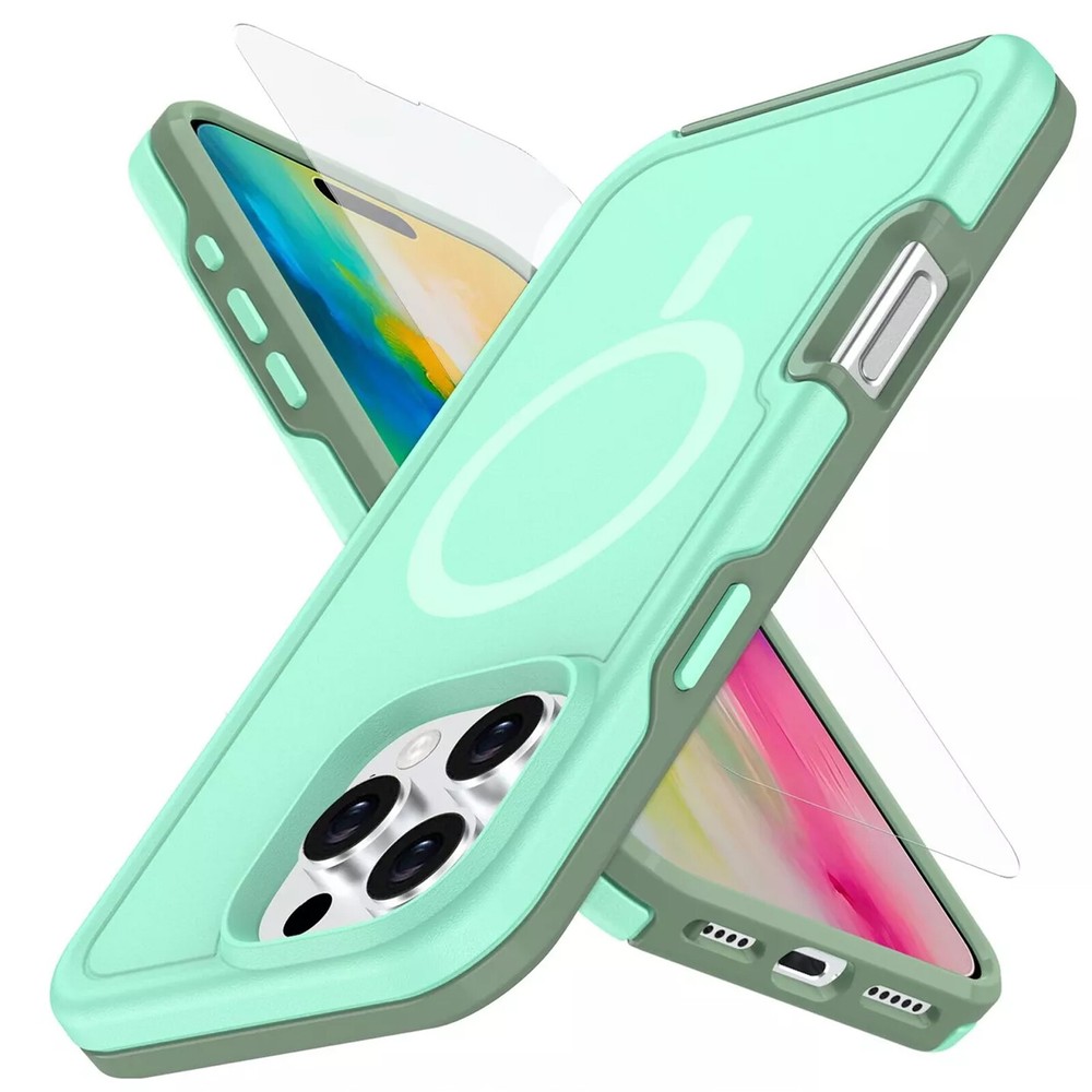 For iPhone 16 Pro Max 15 14 13 12 11 Magnetic Ergonomic Case  + Screen Protector