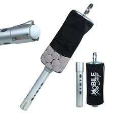 Durable Golf Ball Shag Bag Collector with Handle & Aluminum Tube Holds 80 Balls